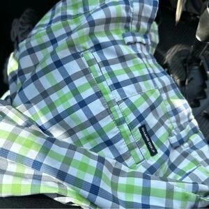 Chaps Golf 78 Mens Flat Front Plaid Shorts Polyester/Elastane Stretch Size 36